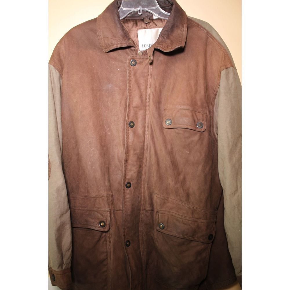Vintage London Fog Suede Leather Jacket - Size Xl